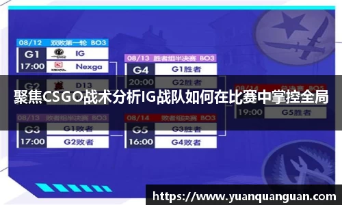 聚焦CSGO战术分析IG战队如何在比赛中掌控全局