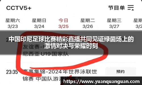 中国印尼足球比赛精彩直播共同见证绿茵场上的激情对决与荣耀时刻